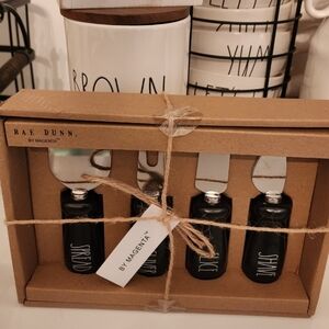 Rae Dunn Black and Silver Spreaders Set